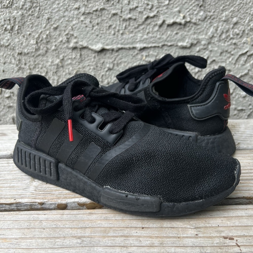 Adidas Shoes Women Size 7 NMD R1 Prime Blue Black Lace-Up Athletic Sneakers
